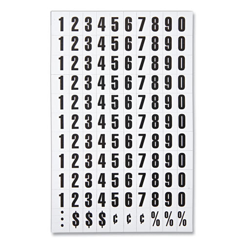 Heavy-duty Board Magnets, Numbers, 0.75" Tall, Black Characters, 109 Pieces