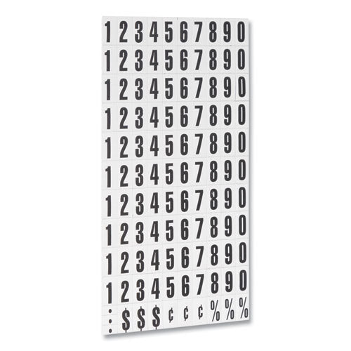 Heavy-duty Board Magnets, Numbers, 0.75" Tall, Black Characters, 109 Pieces