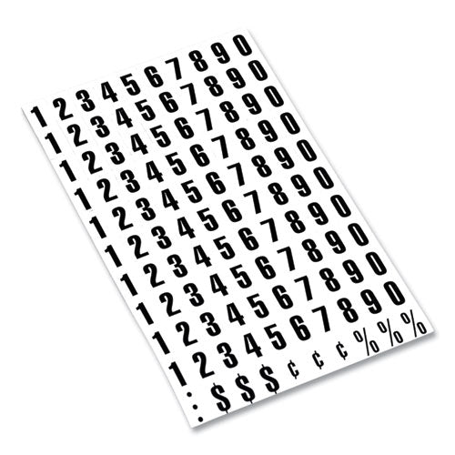 Heavy-duty Board Magnets, Numbers, 0.75" Tall, Black Characters, 109 Pieces
