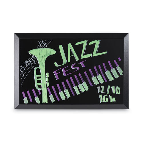 Kamashi Wet-erase Board, Black 34" X 22" Surface, Black 36" X 24" Frame