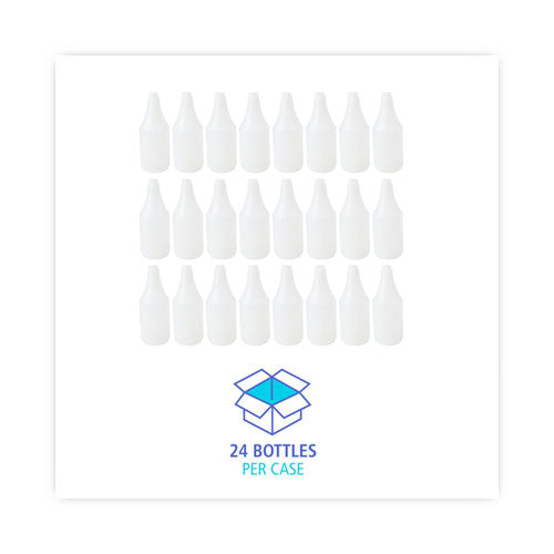 Embossed Plastic Spray Bottle, 24 Oz, Clear, 24/carton