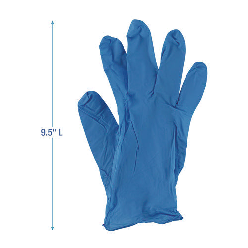 395 Series Disposable General-purpose Nitrile Gloves, Powder-free, Medium, 5 Mil Thick, 9.5" Long, Blue, 100/box
