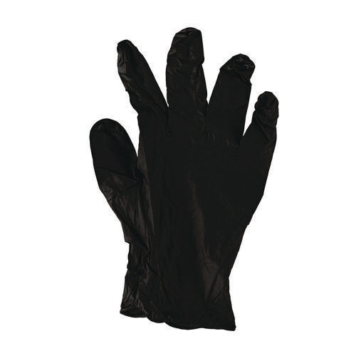 396 Series Disposable General-purpose Nitrile Gloves, Powder-free, Large, 4.4 Mil Thick, 9.5" Long, Black, 100/box