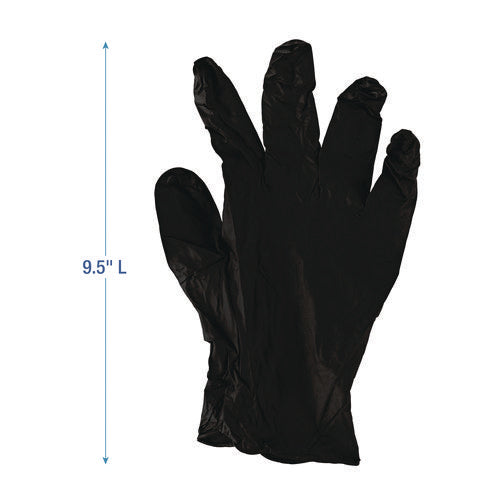 396 Series Disposable General-purpose Nitrile Gloves, Powder-free, Medium, 4.4 Mil Thick, 9.5" Long, Black, 100/bx, 10 Bx/ct