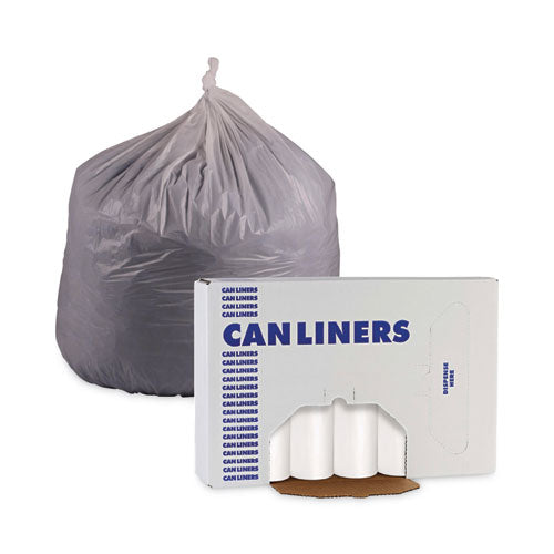 Low-density Waste Can Liners, 60 Gal, 0.5 Mil, 38" X 58", White, Perforated Roll, 10 Bags/roll, 10 Rolls/carton