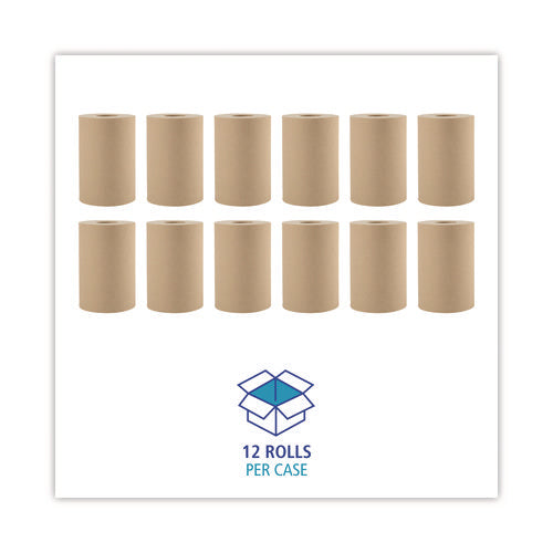 Hardwound Paper Towels, 1-ply, 8" X 350 Ft, Natural, 12 Rolls/carton