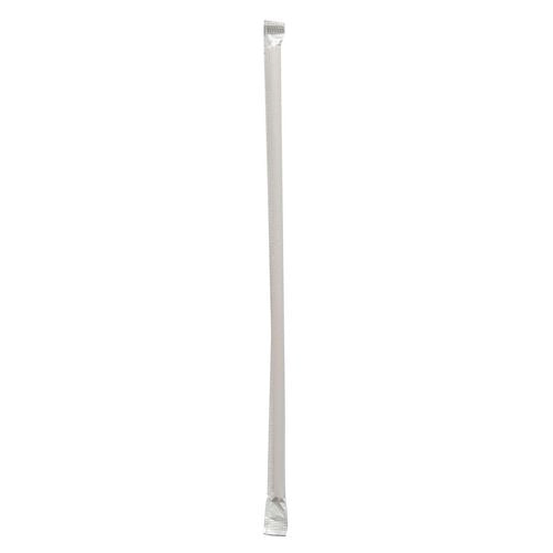 Wrapped Giant Straws, 10.25", Polypropylene, Red/white Striped, 300/pack, 4 Packs/carton