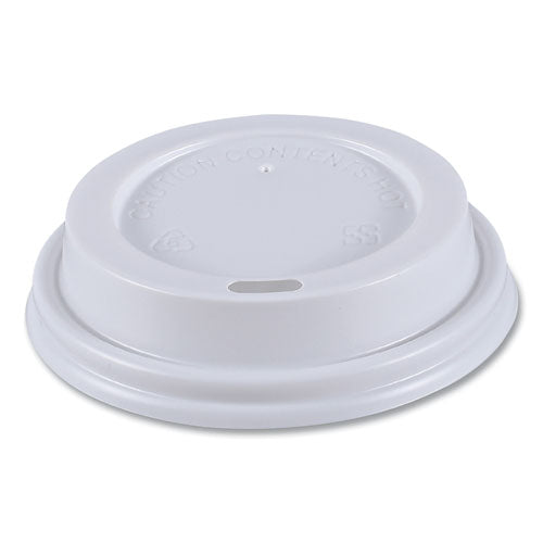Hot Cup Lids, Fits 8 Oz Hot Cups, Plastic, White, 50/sleeve, 20 Sleeves/carton
