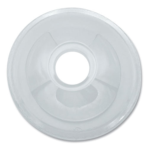 Pet Cold Cup Dome Lids, Fits 9 Oz To 12 Oz Cold Cups, Plastic, Clear, 100/pack