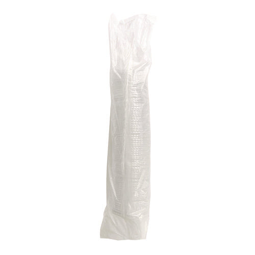 Crystal-clear Cold Cup Straw-slot Lids, Fits 9 Oz Squat/12 Oz Cold Cups, Plastic, Clear, 100/pack