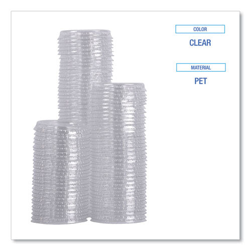 Souffle/portion Cup Lids, Fits 1 Oz Portion Cups, Plastic, Clear, 2,500/carton