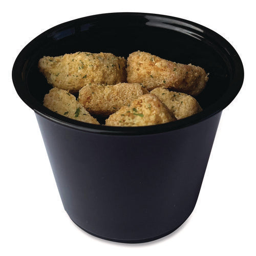 Souffle/portion Cups, 5.5 Oz, Plastic, Black, 2,500/carton