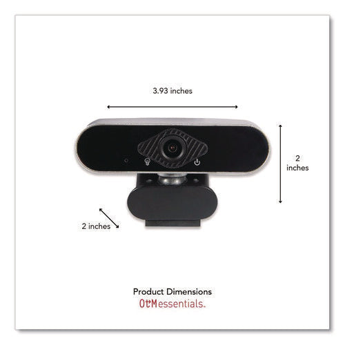 Hd Elite Portable Webcam, 1920 Pixels X 1080 Pixels, 2 Mpixels, Black