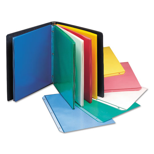 Colored Sheet Protectors, Heavy-duty, Side: 3-hole Punched, Top Load 8.5 X 11 Insert, Assorted Transparent Colors, 50/box