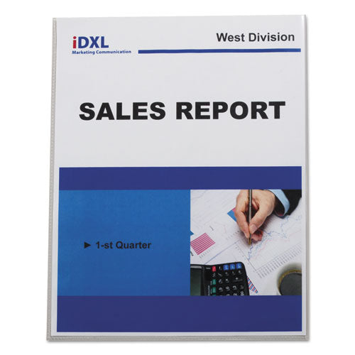 No-hole Polypropylene Sheet Protectors, Heavy-duty, Unpunched, Top Load 8.5 X 11 Insert, Clear Front, 25/box