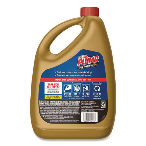 Pro-strength Full Clog Destroyer Plus Pipeguard, Gel, 80 Oz