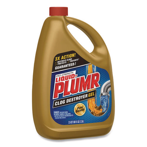 Pro-strength Full Clog Destroyer Plus Pipeguard, Gel, 80 Oz