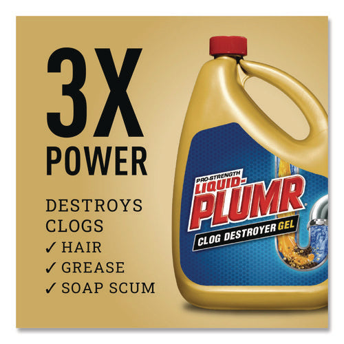 Pro-strength Full Clog Destroyer Plus Pipeguard, Gel, 80 Oz
