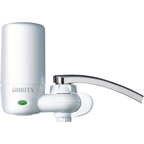 Water Faucet Mount Filtration System With 1 Elite Advanced Replacement Filter, White