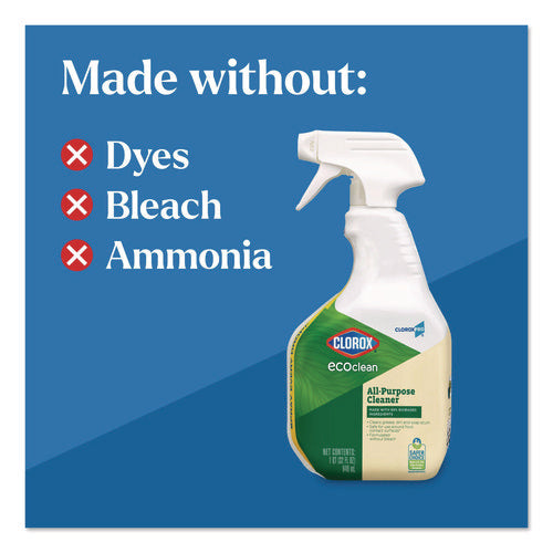 Clorox Pro Ecoclean Multipurpose Cleaner, Unscented, 32 Oz Spray Bottle