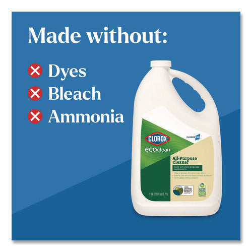 Clorox Pro Ecoclean All-purpose Cleaner, Refill, Unscented, 128 Oz Bottle, 4/carton