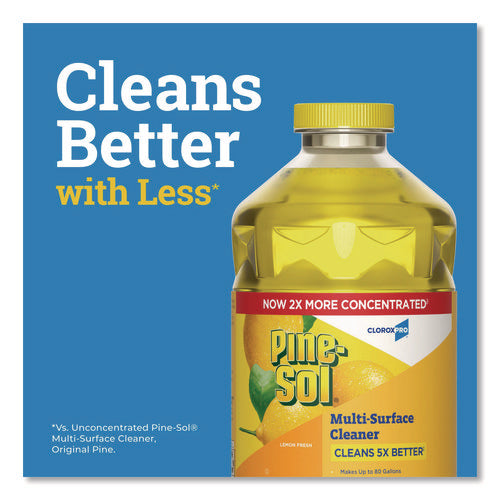 Cloroxpro Multi-surface Cleaner Concentrated, Lemon Fresh Scent, 80 Oz Bottle, 3/carton
