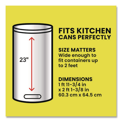 Forceflex Maxstrength Tall Kitchen Drawstring Trash Bags, 13 Gal, Fresh Clean Scent, 24 X 28, White, 34/box, 6 Boxes/carton