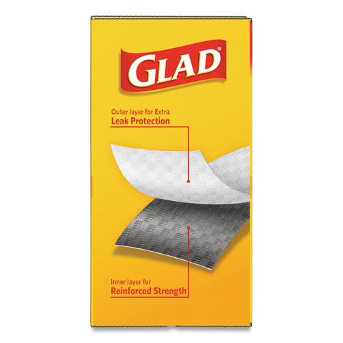 Tall Kitchen Drawstring Trash Bags With Leakguard, 13 Gal, Unscented, 23.47" X 25.38", White, 120/box