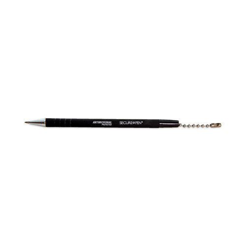 Replacement Antimicrobial Ballpoint Counter Pen, Medium 1 Mm, Black Ink, Black Barrel