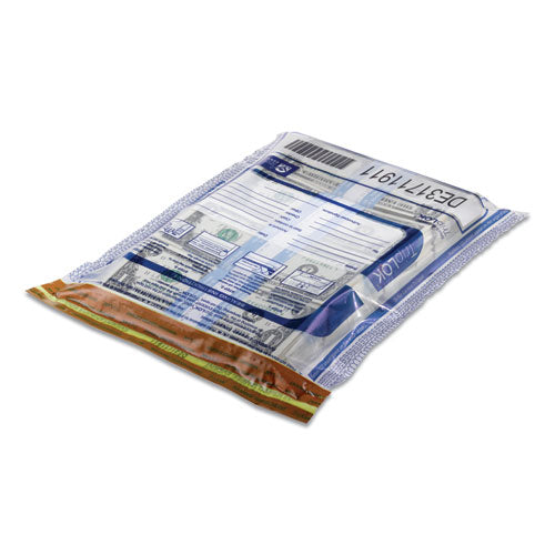 Triplok Series A Tamper-evident Bags, 9 X 12, Clear, 100/pack