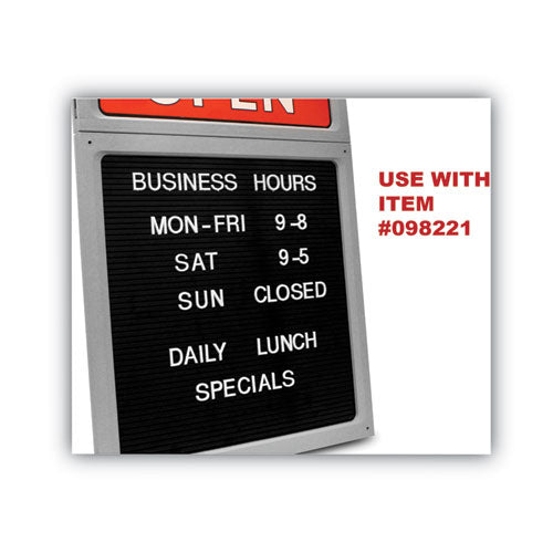 Message/business Sign Character Kit With Letters, Numbers And Symbols, 0.75" Tall, White Characters, 258 Pieces