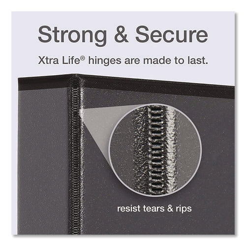 Premier Easy Open Clearvue Locking Slant-d Ring Binder, 3 Rings, 1" Capacity, 11 X 8.5, Black