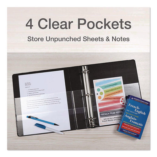 Premier Easy Open Clearvue Locking Slant-d Ring Binder, 3 Rings, 2" Capacity, 11 X 8.5, Black