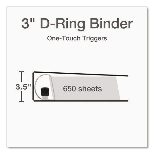 Premier Easy Open Clearvue Locking Slant-d Ring Binder, 3 Rings, 3" Capacity, 11 X 8.5, Black