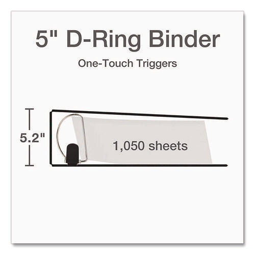 Premier Easy Open Clearvue Locking Slant-d Ring Binder, 3 Rings, 5" Capacity, 11 X 8.5, White