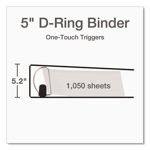 Premier Easy Open Clearvue Locking Slant-d Ring Binder, 3 Rings, 5" Capacity, 11 X 8.5, Black