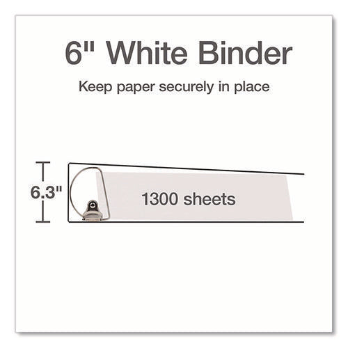 Xtralife Clearvue Non-stick Slant-d Ring Binder, 3 Rings, 6" Capacity, 11 X 8.5, White