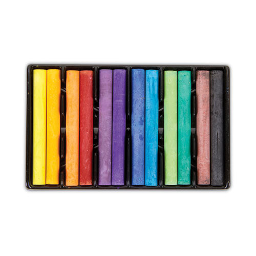 Colored Drawing Chalk, 3.19" X 0.38" Diameter, 12 Assorted Colors 12 Sticks/set