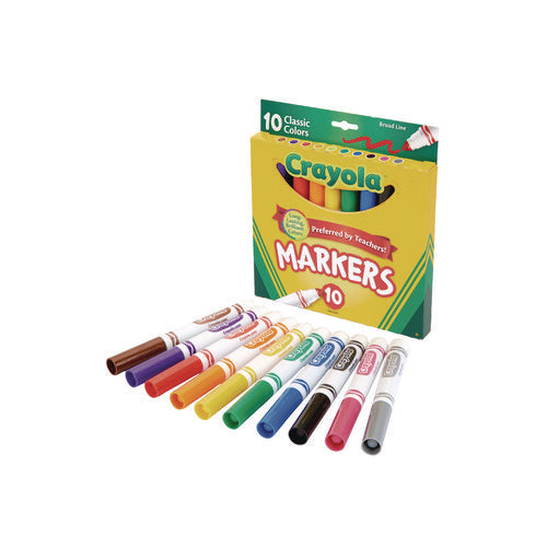 Non-washable Marker, Broad Bullet Tip, Assorted Classic Colors, 8/pack