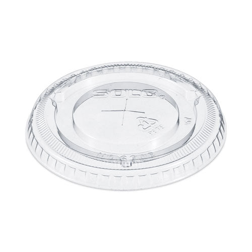 Straw-slot Cold Cup Lids, Fits 10 Oz Cold Cups, Plastic, Clear, 100/pack, 25 Packs/carton