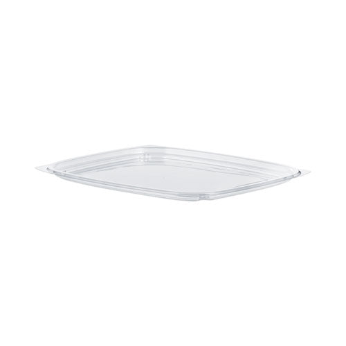 Clearpac Clear Container Lids, Flat, 6.5 X 7.5, Clear, Plastic, 63/pack, 8 Packs/carton