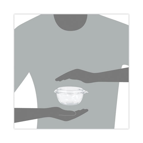 Tamper-resistant, Tamper-evident Bowls With Dome Lid, 12 Oz, 5.5" Diameter X 2.6" H, Clear, Plastic, 240/carton