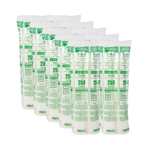 Polystyrene Portion Cups, 5.5 Oz, Plastic, Translucent, 250/bag, 10 Bags/carton