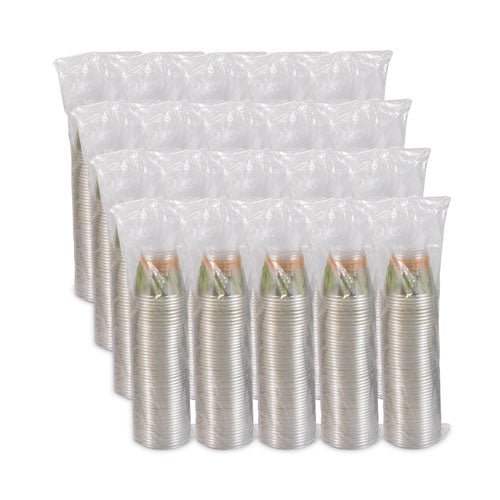 Bare Eco-forward Rpet Cold Cups, 9 Oz, Plastic, Leaf Design, 1,000/carton