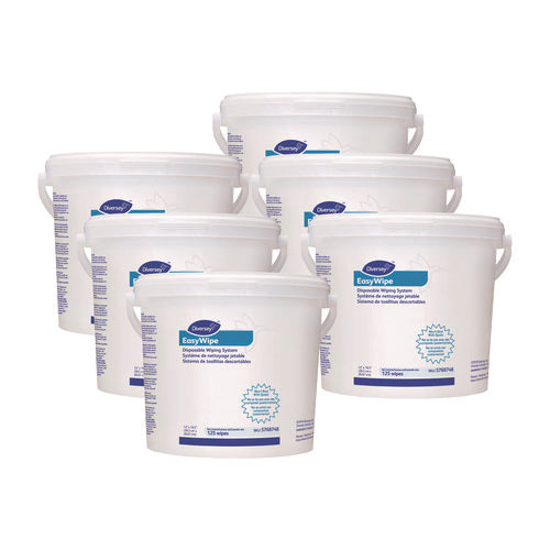 Easywipe Disposable Wiping Refill, 8.63 X 24.88, White, 125/bucket, 6/carton