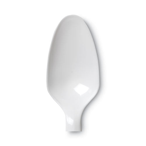 Plastic Cutlery, Mediumweight Spoon, White, 1,000/carton