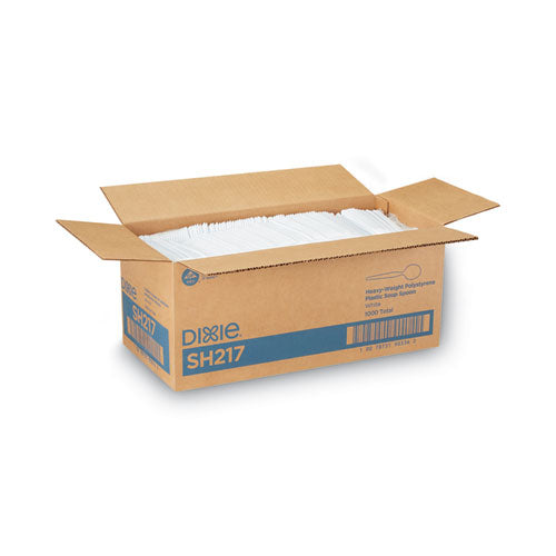 Plastic Cutlery, Heavyweight Soup Spoon, White, 1,000/carton