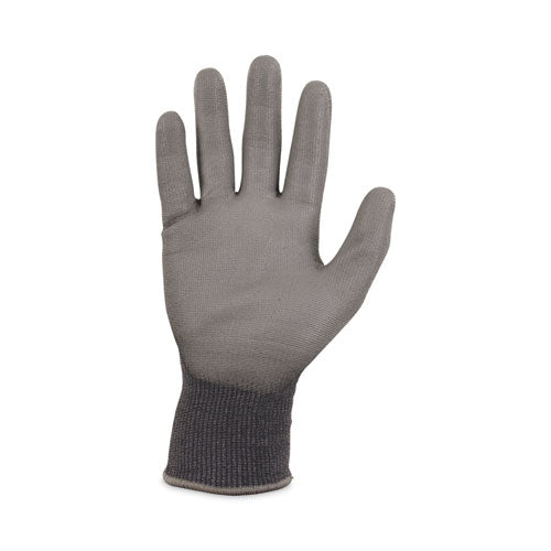 Proflex 7044 Ansi A4 Pu Coated Cr Gloves, En388: 4x42d, 9" Long, Xx-large, Gray, 12 Pairs