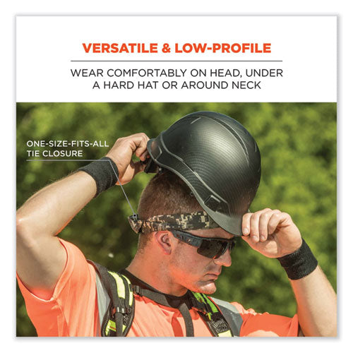 Chill-its 6700ct Cooling Bandana Pva Tie Headband, One Size Fits Most, Lime
