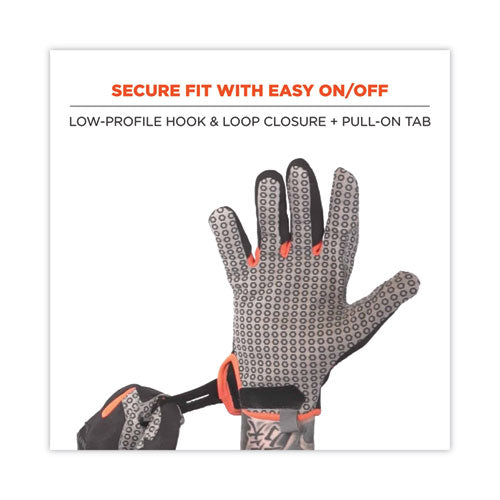 Proflex 821 Smooth Surface Handling Gloves, Large, Black, Pair